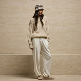 Cashmere Silk Crew Neck in Biscotti | James Perse Los Angeles