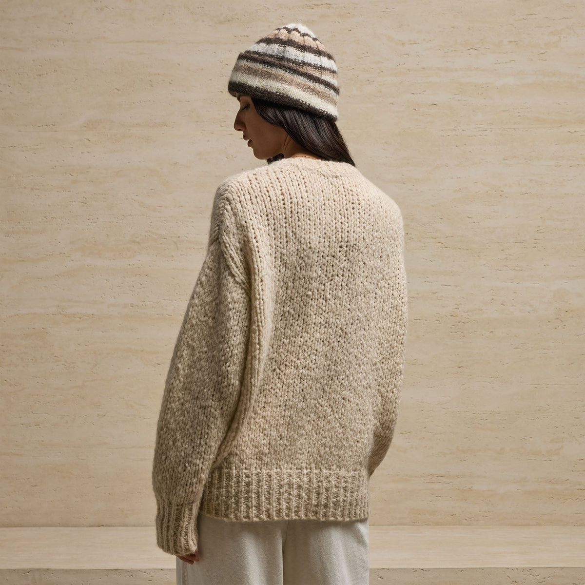Cashmere Silk Crew Neck in Biscotti | James Perse Los Angeles