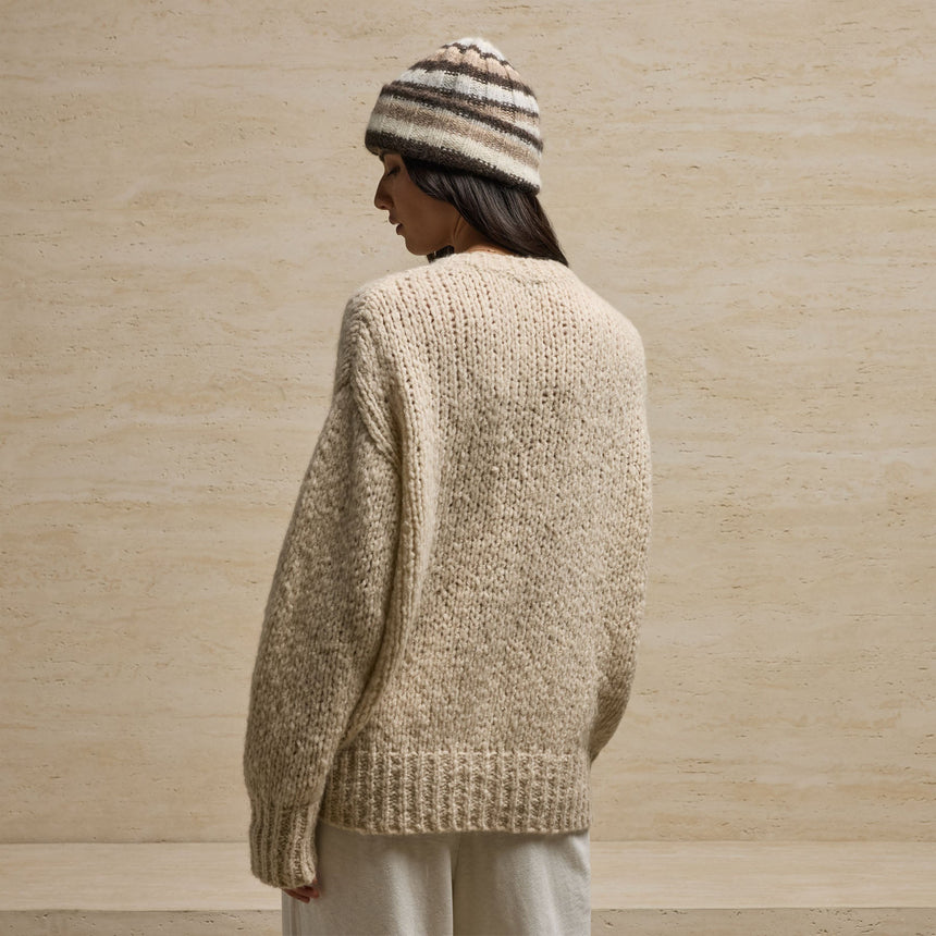 Cashmere Silk Crew Neck in Biscotti | James Perse Los Angeles