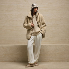 Cashmere Silk Crew Neck in Biscotti | James Perse Los Angeles