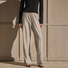 Cotton Melange Track Pant in Light Heather Grey | James Perse Los Angeles