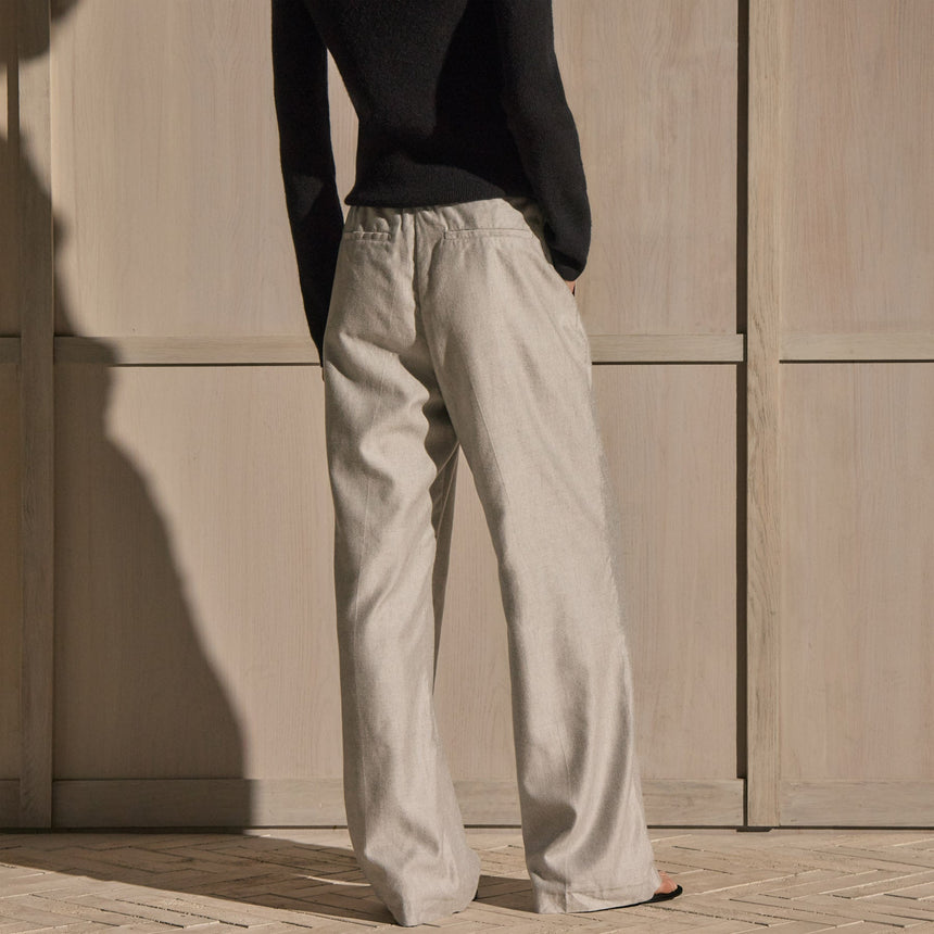 Cotton Melange Track Pant in Light Heather Grey | James Perse Los Angeles