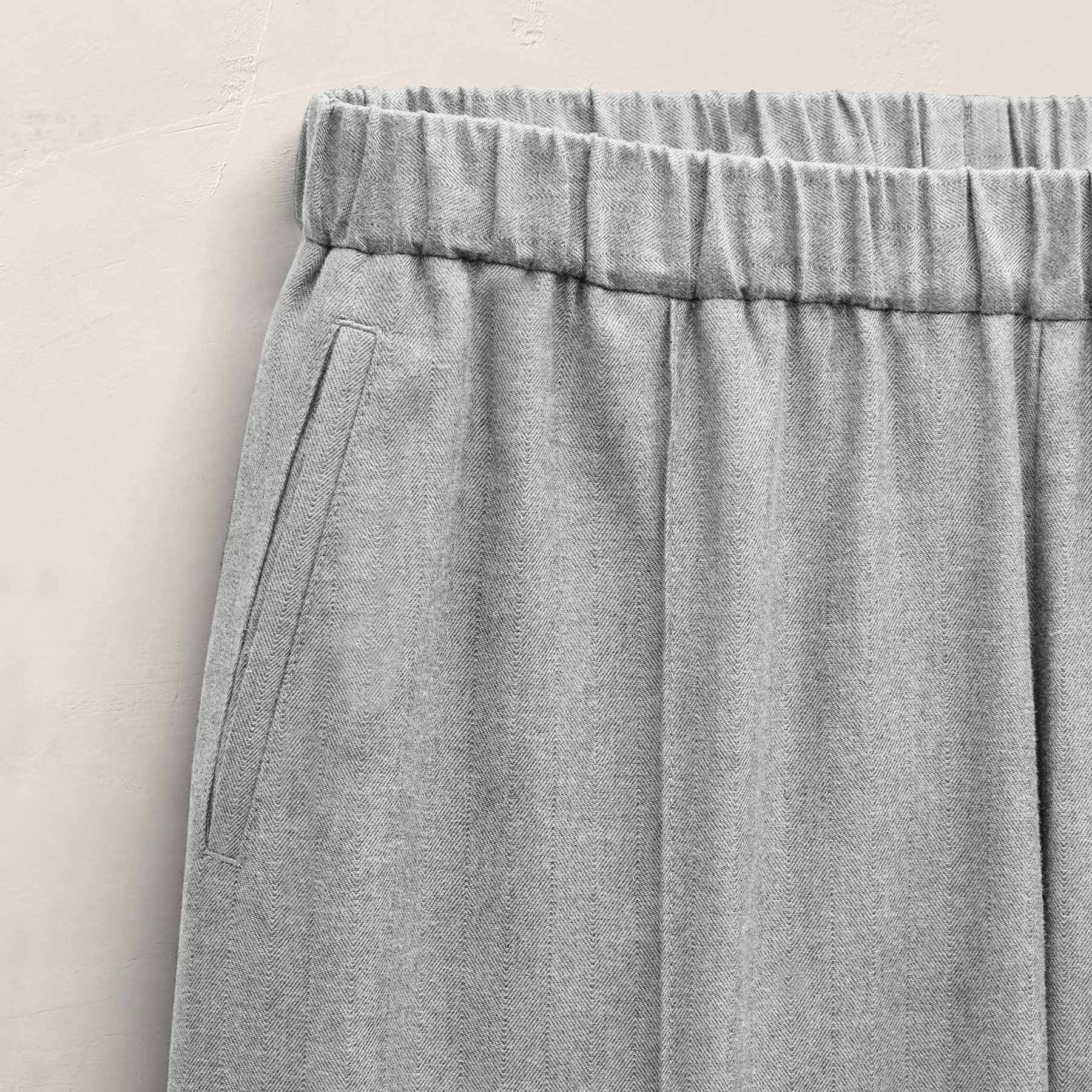 Cotton Melange Track Pant - Light Heather Grey