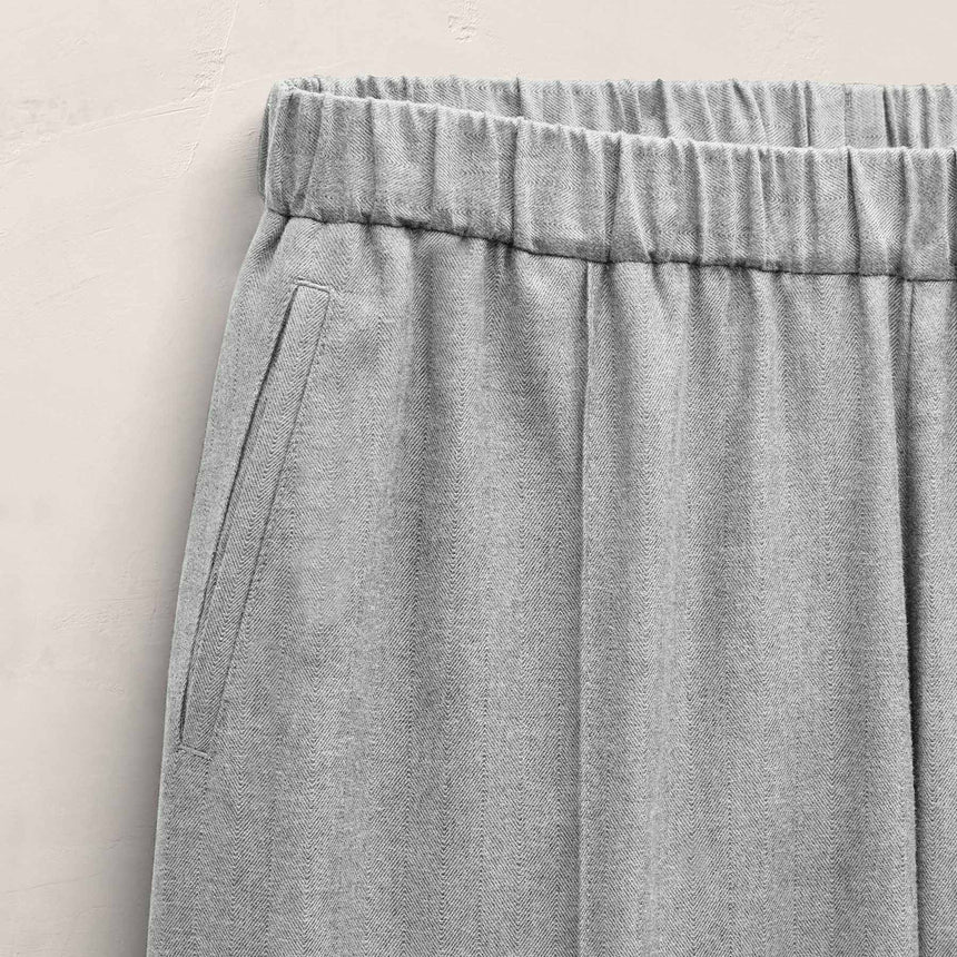 Cotton Melange Track Pant - Light Heather Grey