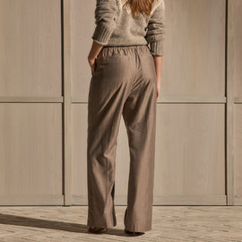 Pull On Pintuck Trouser - Taupe Brown | James Perse Los Angeles