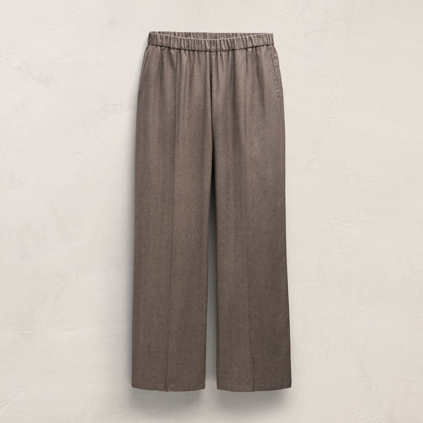 Cotton Melange Track Pant - Taupe Brown