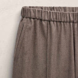 Cotton Melange Track Pant - Taupe Brown