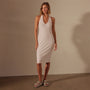 Cotton Terry Halter Dress in Zephyr | James Perse Los Angeles