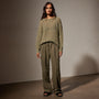 Cotton Twill Pleated Cargo in Trooper Pigment | James Perse Los Angeles