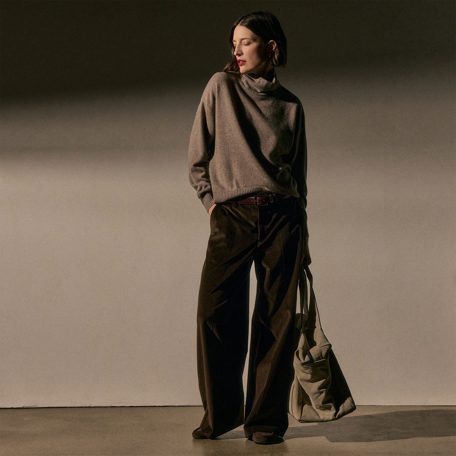 Cotton Cashmere Corduroy Pants