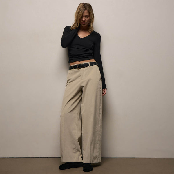 Cotton Cashmere Corduroy Pants in Latte | James Perse Los Angeles
