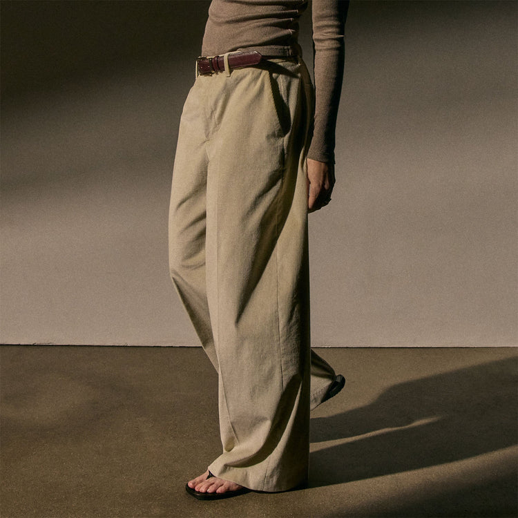 Cotton Cashmere Corduroy Pants in Latte | James Perse Los Angeles
