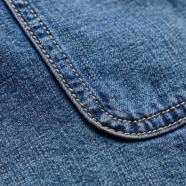 Drawstring Denim Mini Skirt in Blue Wash | James Perse Los Angeles