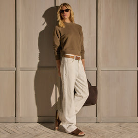 Crew Neck Sweatshirt - Earth | James Perse Los Angeles