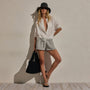 French Terry Sweat Short in Heather Grey | James Perse Los Angeles