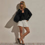 French Terry Sweat Short in Off White | James Perse Los Angeles