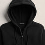 Double Face Zip Up Hoodie in Black | James Perse Los Angeles