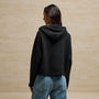 Double Face Zip Up Hoodie in Black | James Perse Los Angeles