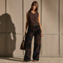Wide Leg Corduroy Pants - Distressed Black | James Perse Los Angeles