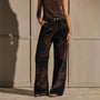Wide Leg Corduroy Pants - Distressed Black | James Perse Los Angeles