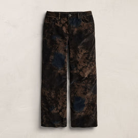 Corduroy Wide Leg Pant - Distressed Black