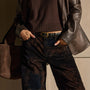Wide Leg Corduroy Pants - Distressed Black | James Perse Los Angeles