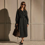 Trench Coat - Black | James Perse Los Angeles