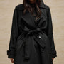 Trench Coat In Black | James Perse Los Angeles