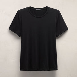 Luxe Lotus Jersey Crew in Black | James Perse Los Angeles