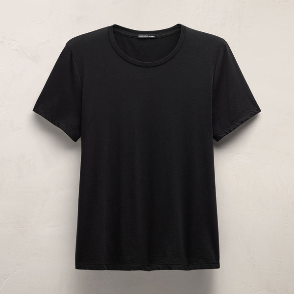 Luxe Lotus Jersey Crew in Black | James Perse Los Angeles