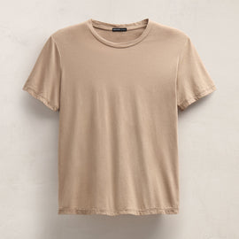 Short Sleeve Elevated Lotus Jersey Crew in Coffee | James Perse Los Angeles FLAT