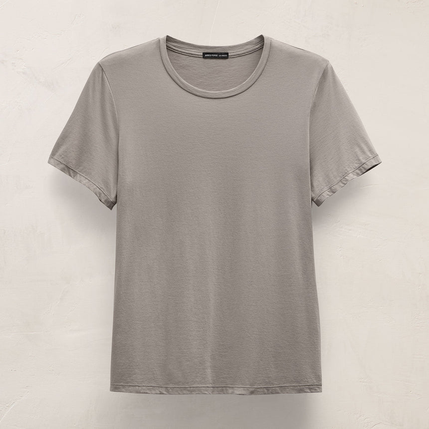 Luxe Lotus Jersey Crew in Fog | James Perse Los Angeles