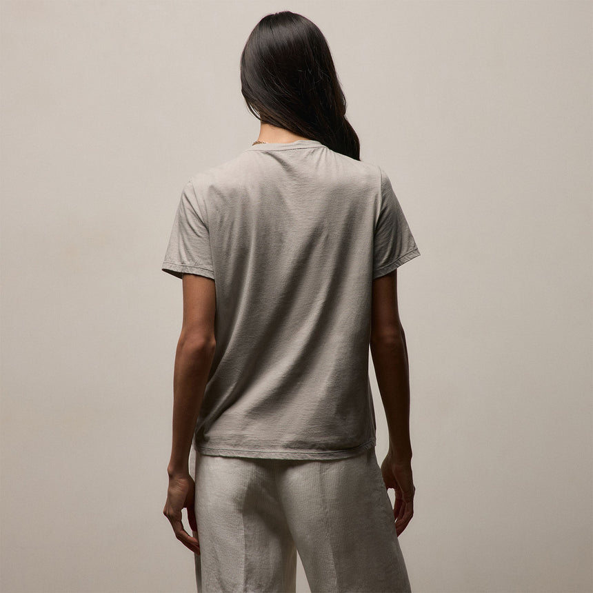 Luxe Lotus Jersey Crew in Fog | James Perse Los Angeles