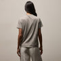 Luxe Lotus Jersey Crew in Fog | James Perse Los Angeles