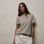 Luxe Lotus Jersey Crew in Fog | James Perse Los Angeles