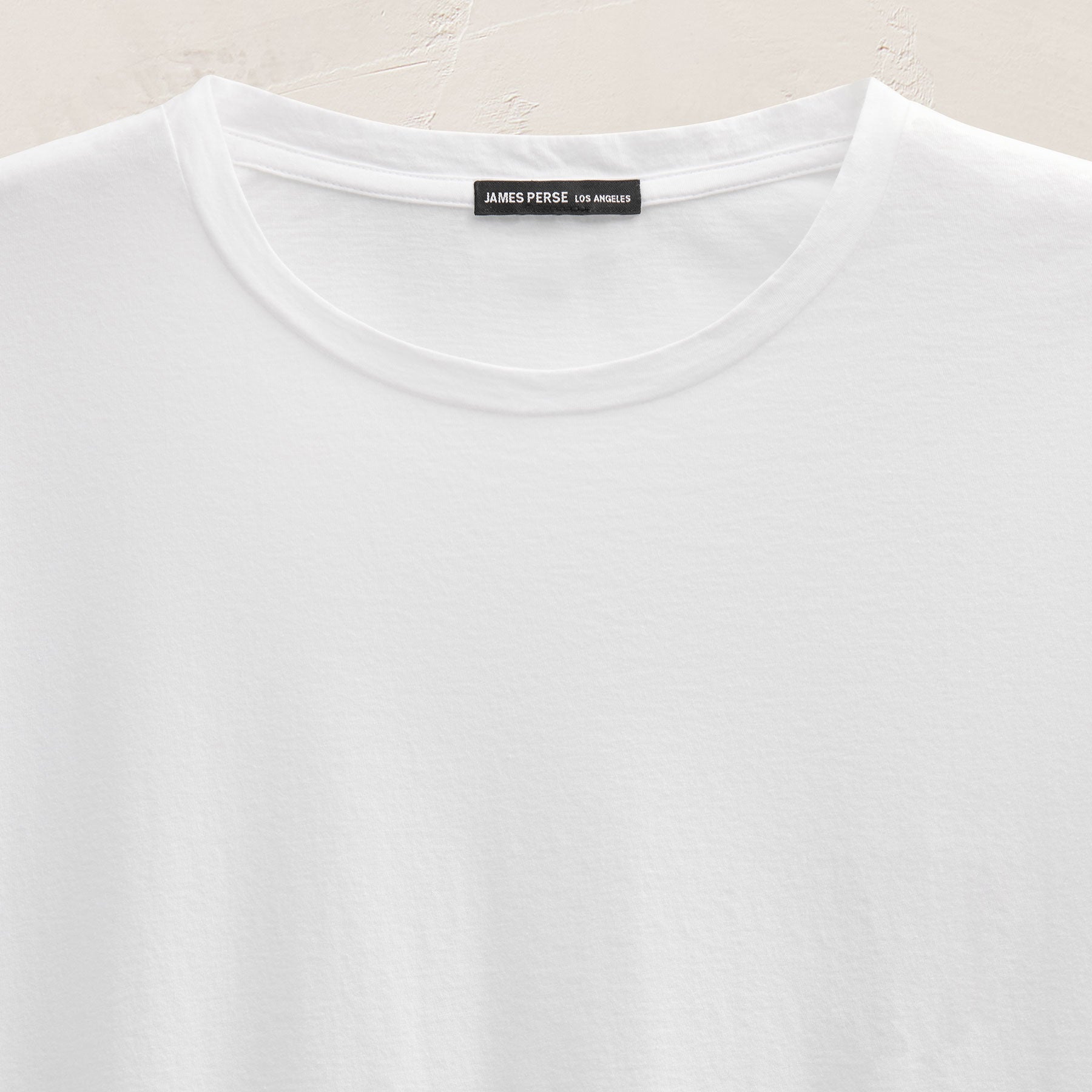 Short Sleeve Elevated Lotus Jersey Crew in White | James Perse Los Angeles FLAT