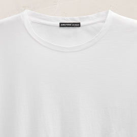 Short Sleeve Elevated Lotus Jersey Crew in White | James Perse Los Angeles FLAT