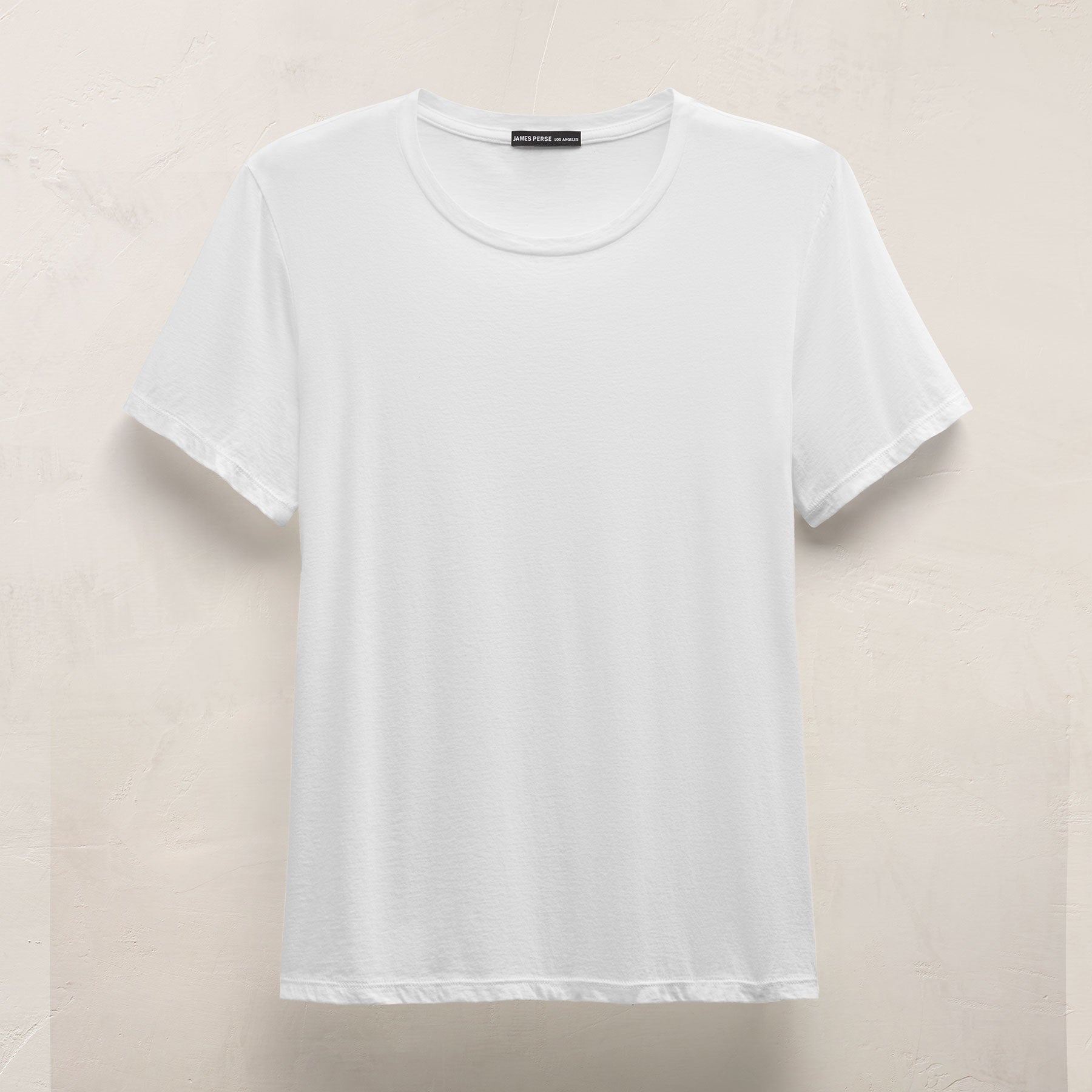 Luxe Lotus Jersey Crew in White | James Perse Los Angeles