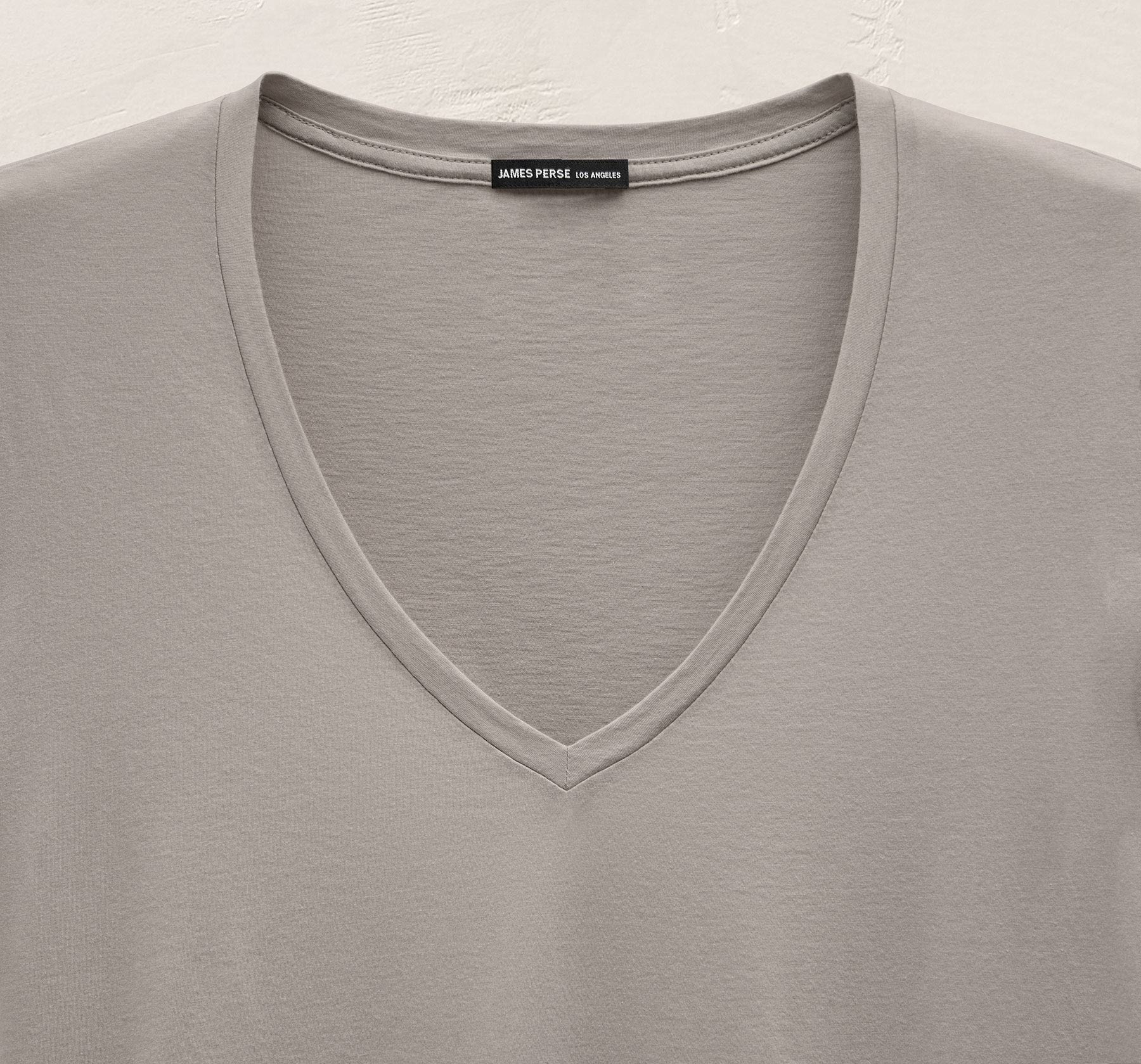 Luxe Lotus Jersey V Neck in Fog | James Perse Los Angeles