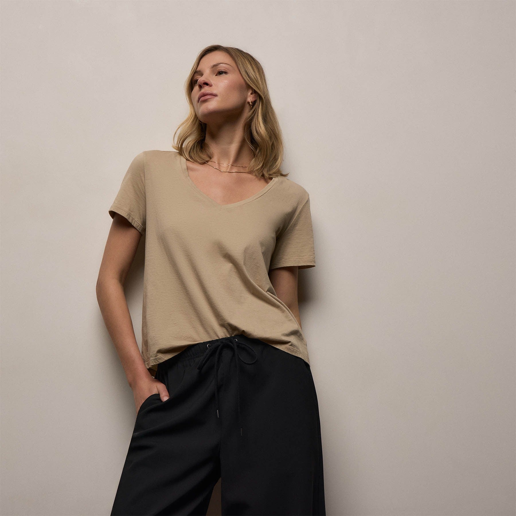 Luxe Lotus Jersey V Neck