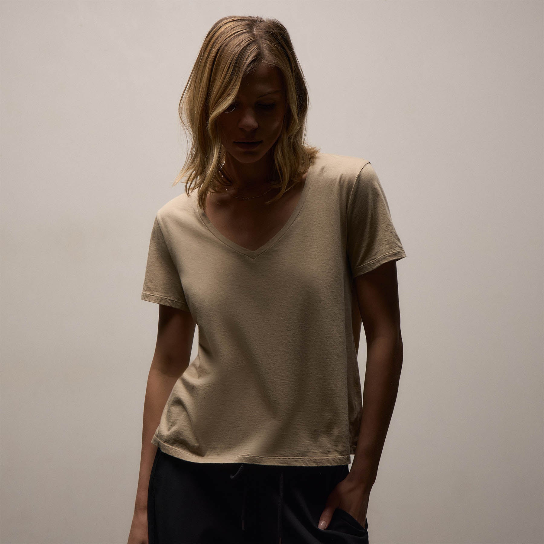 Luxe Lotus Jersey V Neck