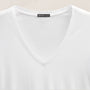 Short Sleeve Elevated Lotus Jersey V Neck in White | James Perse Los Angeles