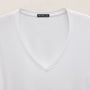 Luxe Lotus Jersey V Neck in White | James Perse Los Angeles
