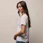 Luxe Lotus Jersey V Neck in White | James Perse Los Angeles