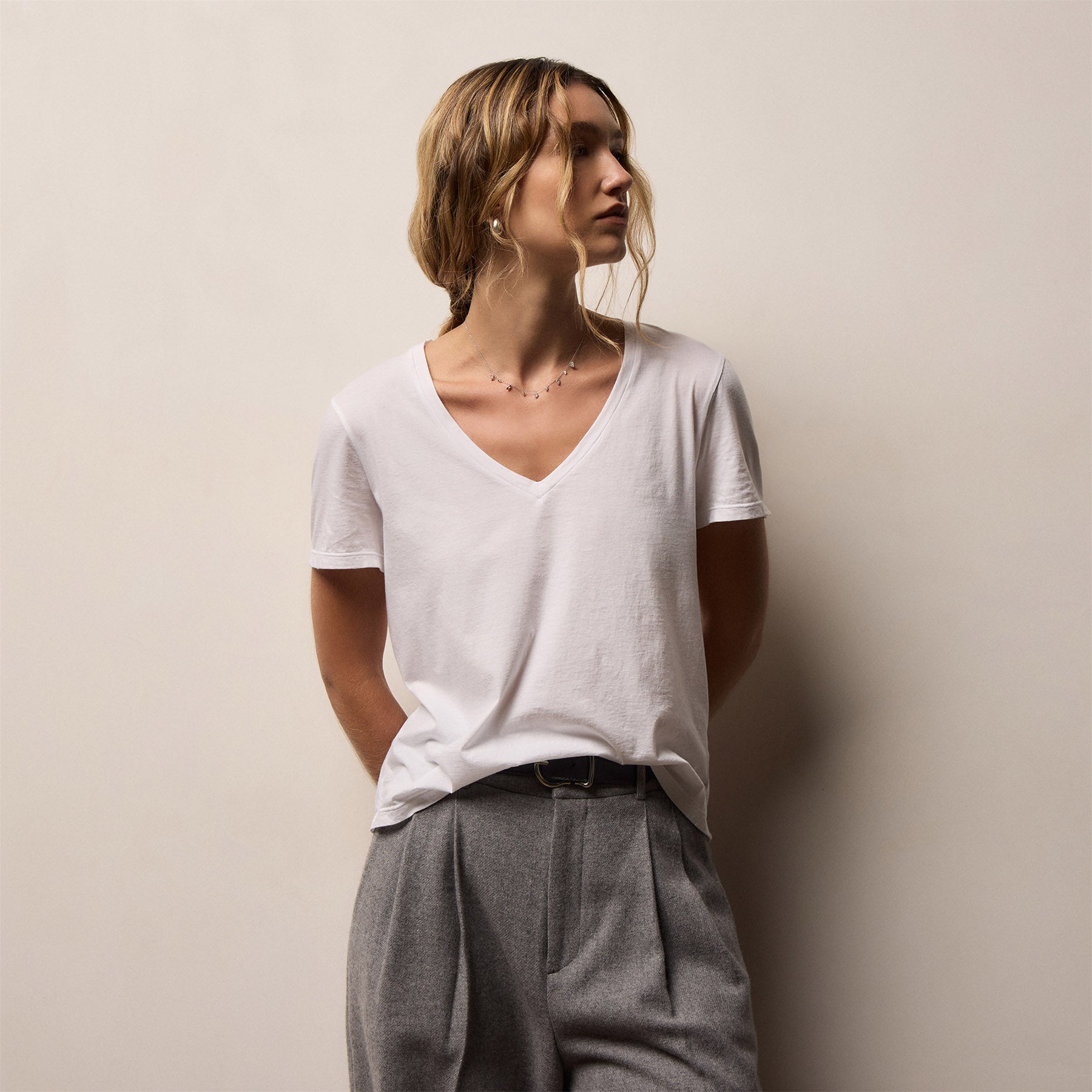 Luxe Lotus Jersey V Neck