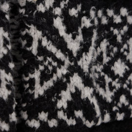 Chalet Intarsia Cardigan in Black/Heather Grey | James Perse Los Angeles