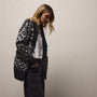 Chalet Intarsia Cardigan in Black/Heather Grey | James Perse Los Angeles / Womens