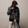 Chalet Intarsia Cardigan in Black/Heather Grey | James Perse Los Angeles / Mens