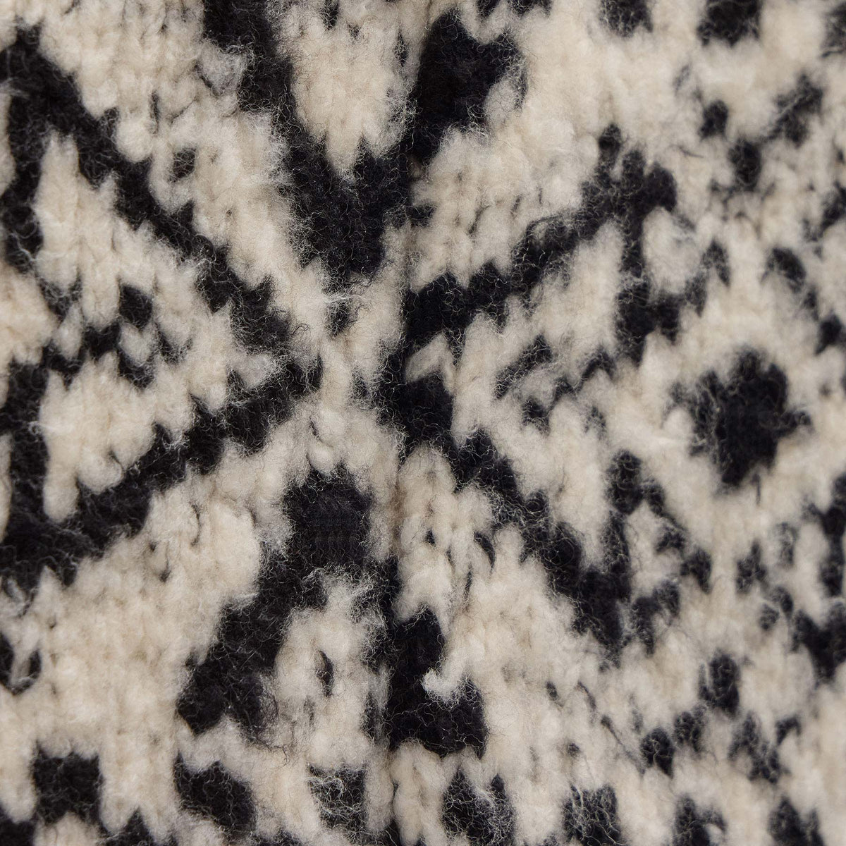 Intarsia Cardigan in Ivory/Black | James Perse Los Angeles