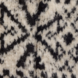 Intarsia Cardigan in Ivory/Black | James Perse Los Angeles FLAT